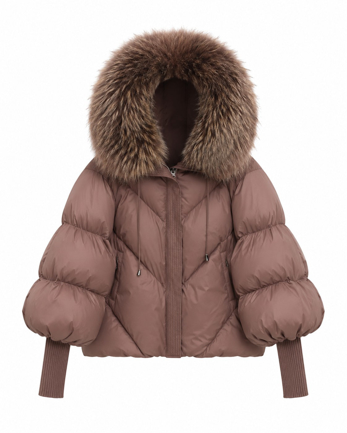 Natasha Puffer Jacket with Fur Hood
