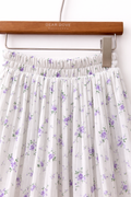 Floral Pleated Skirt