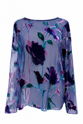 Rose Silk Velvet Blouse