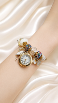 Precious Charm Bracelet with Clock
