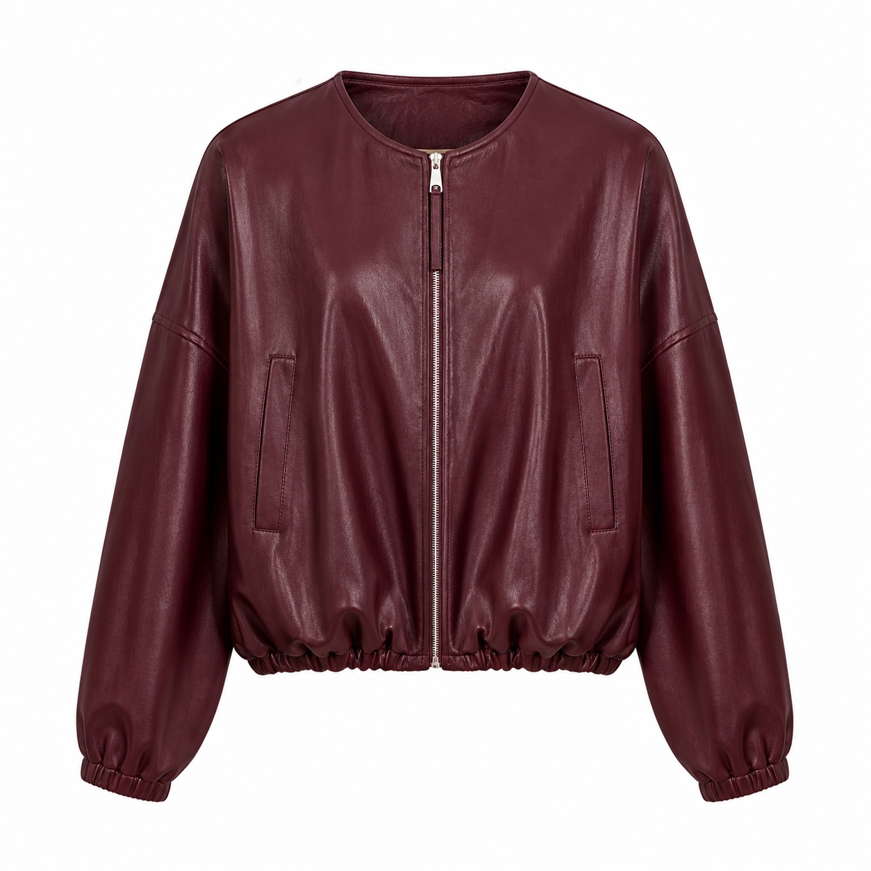 Sasha PU Leather Bomber Jacket