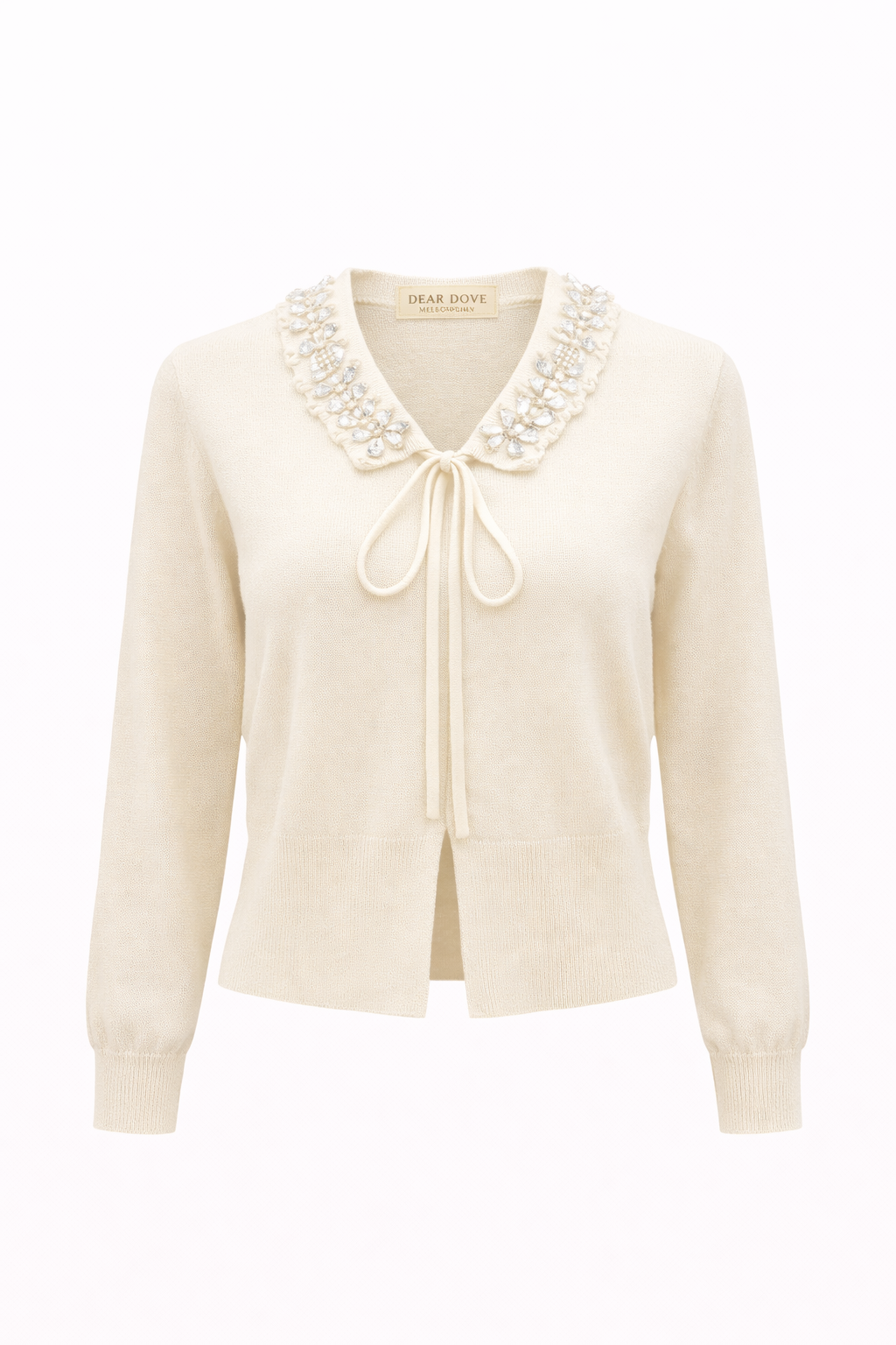 Jewel Collared Knit Top