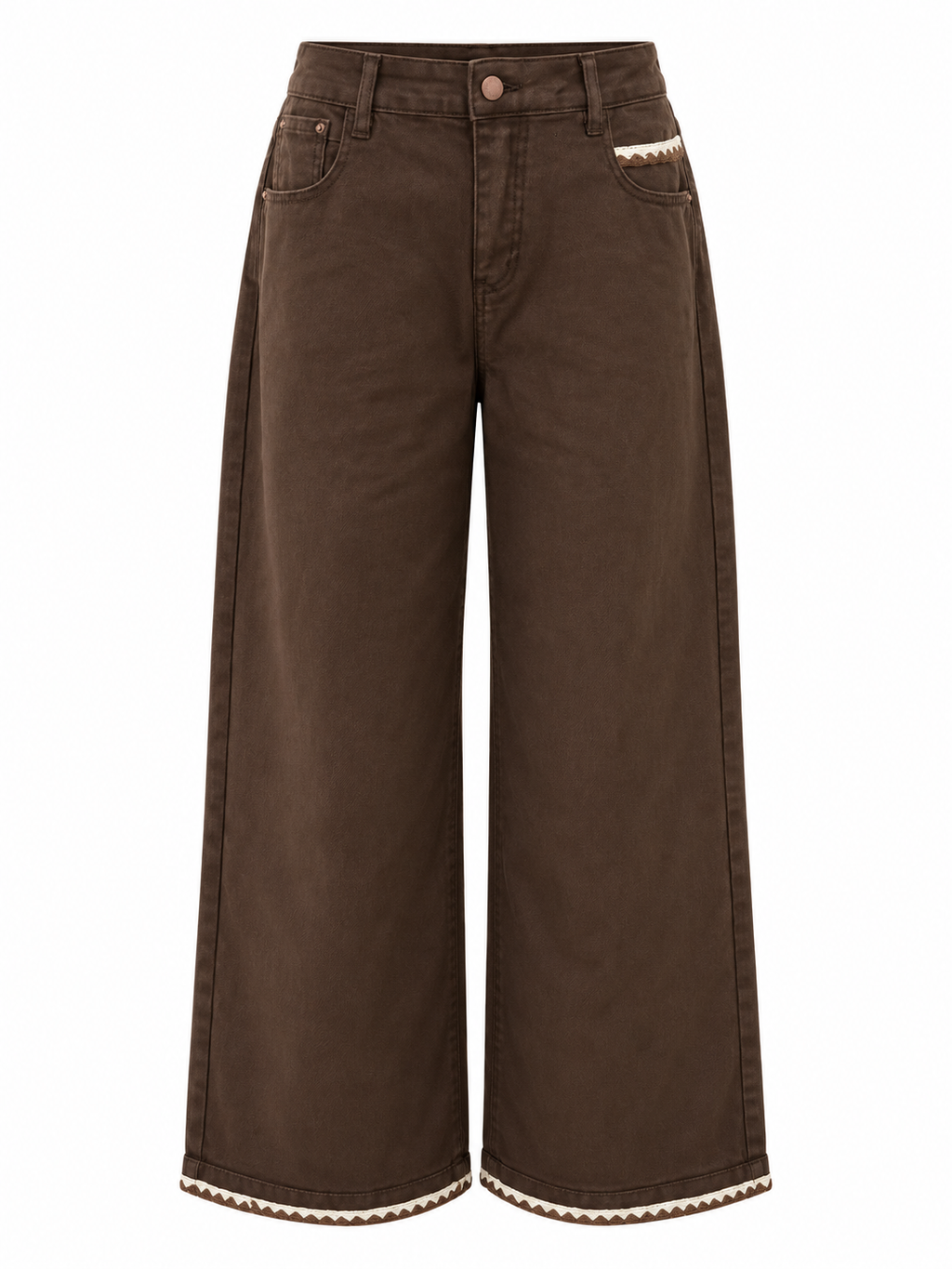 Juliette brown straight Mid rise pant