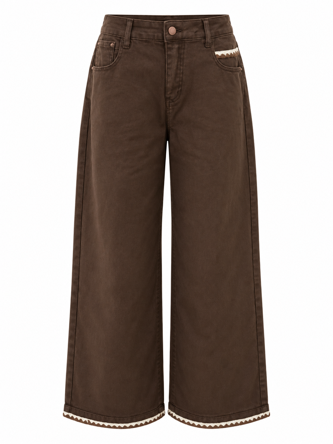 Juliette brown straight Mid rise pant