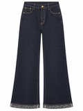 Paisley Cuff Indigo Jeans