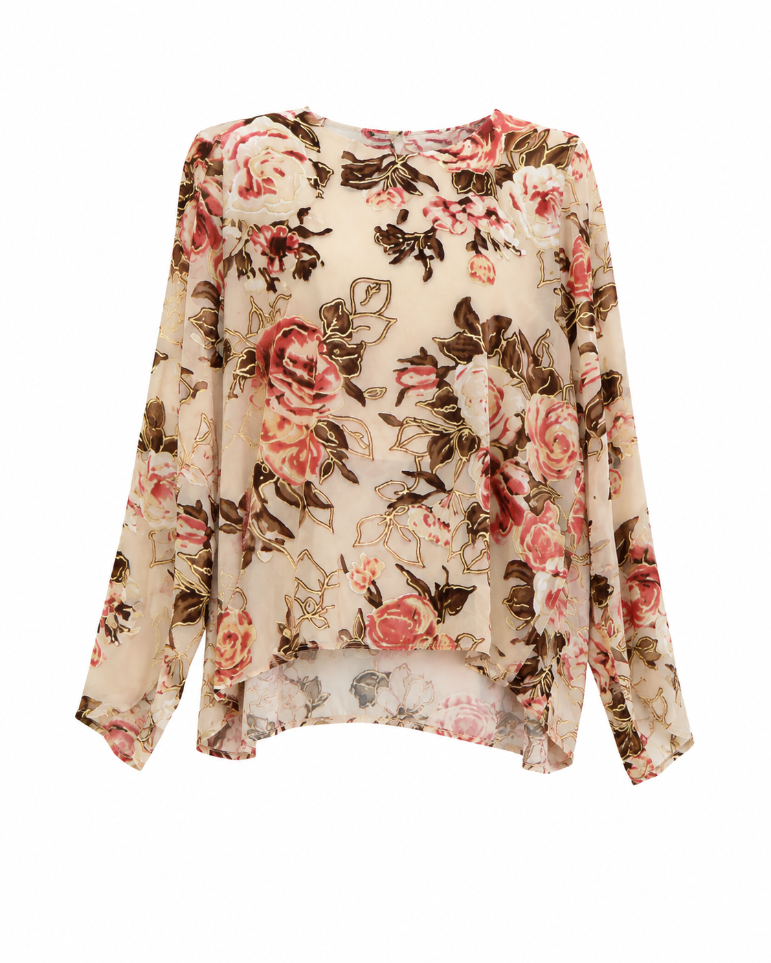 Rose Silk Velvet Blouse