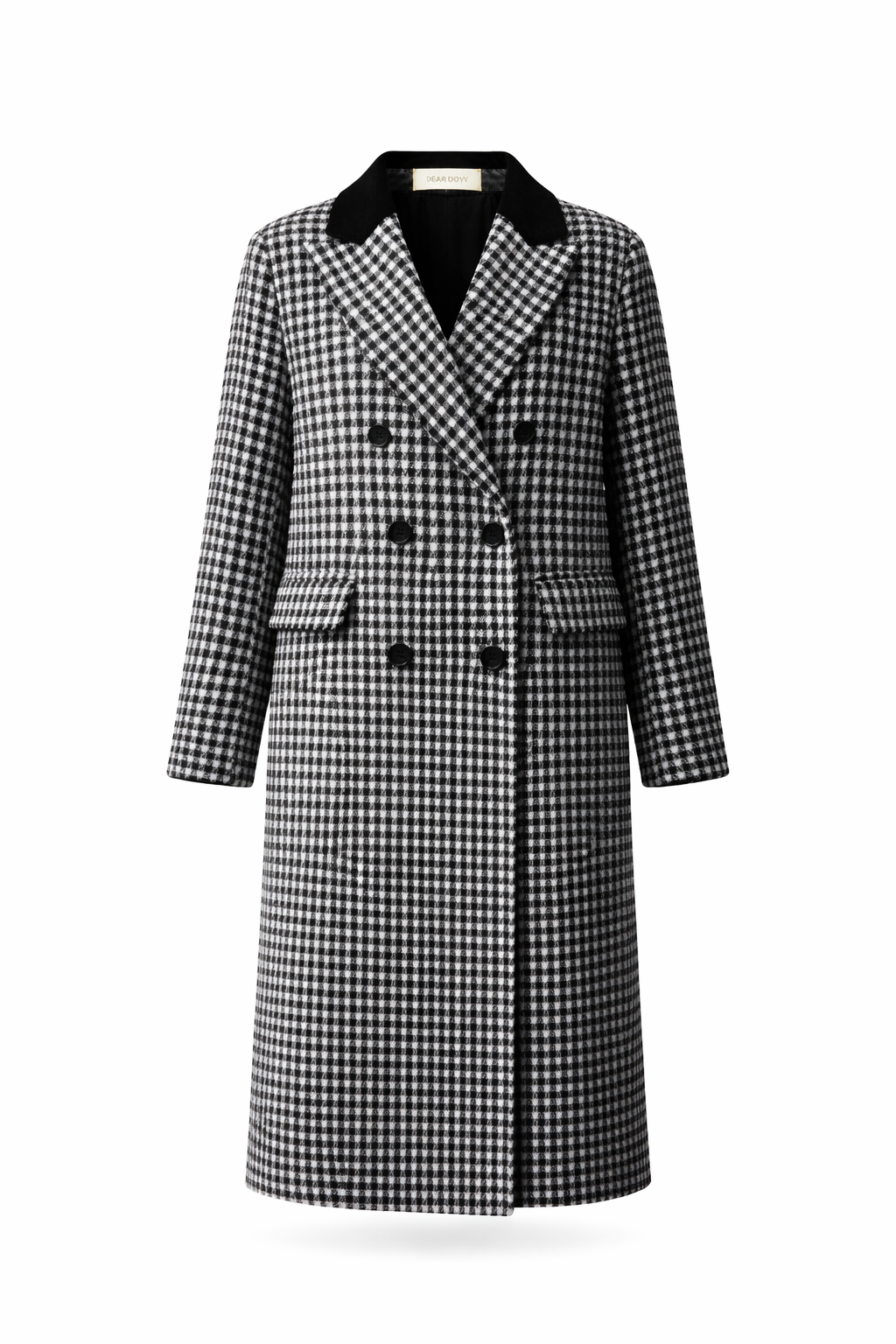 Stella Houndstooth Wool Coat