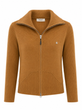 Caramel Double Zip Knit Top