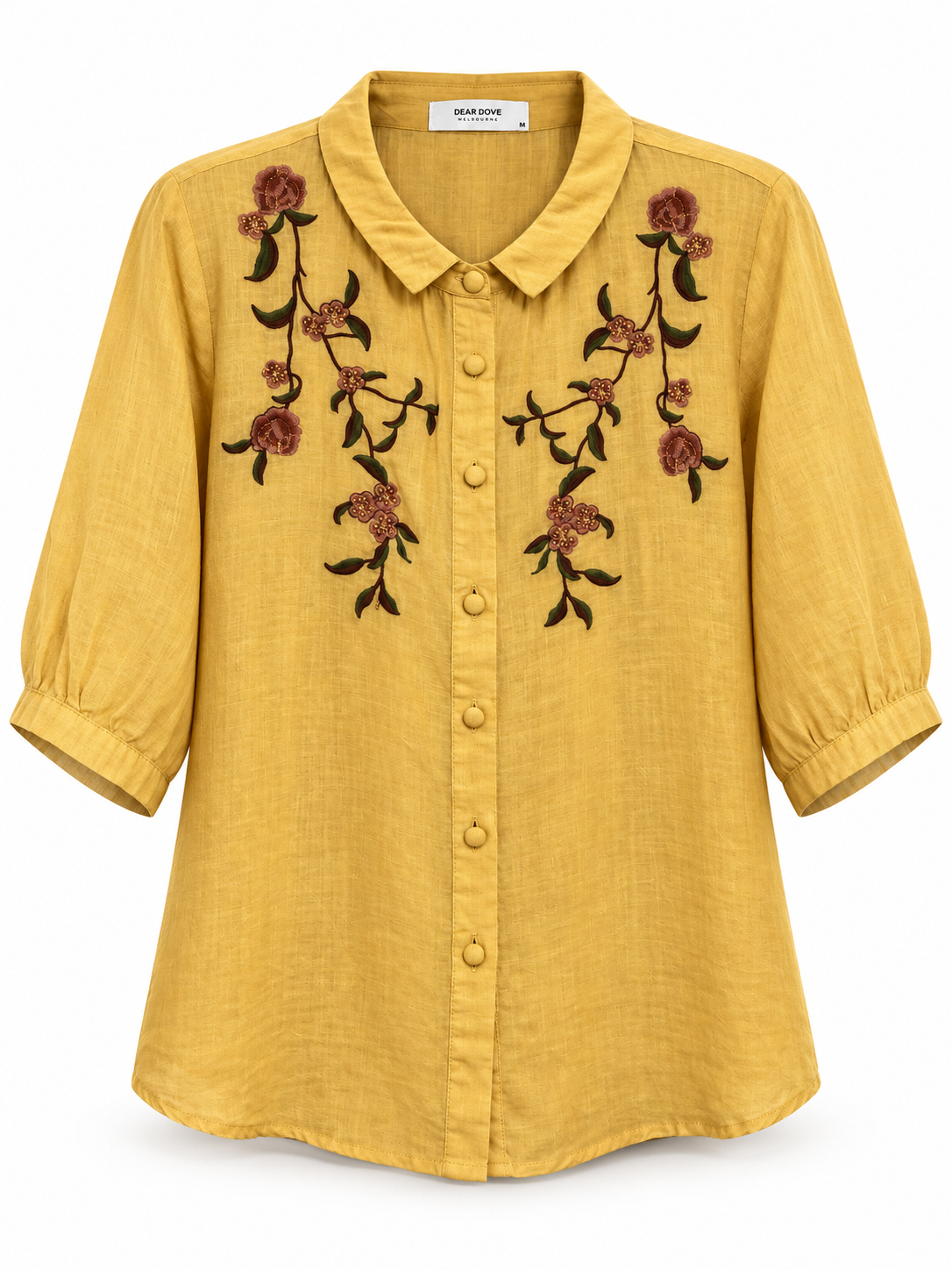 Janet Embroidered Linen Shirt