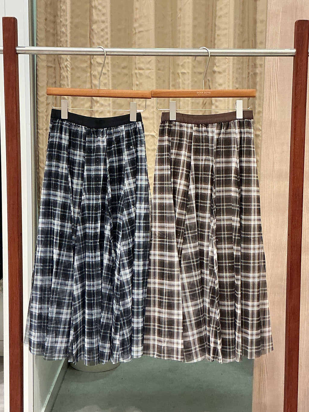 Mary Checked Tulle Skirt