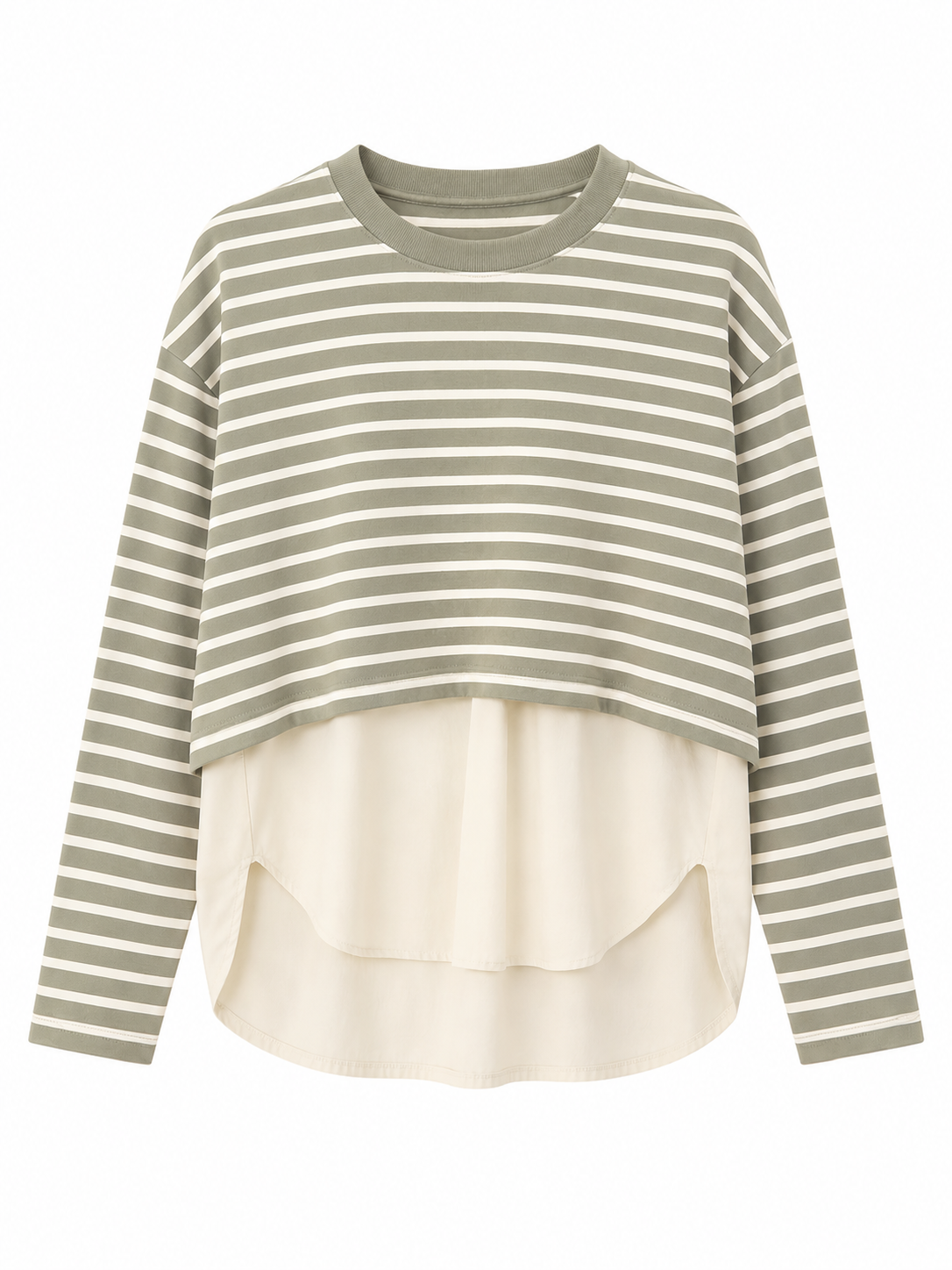 Soft Striped Cotton Sweatshirt