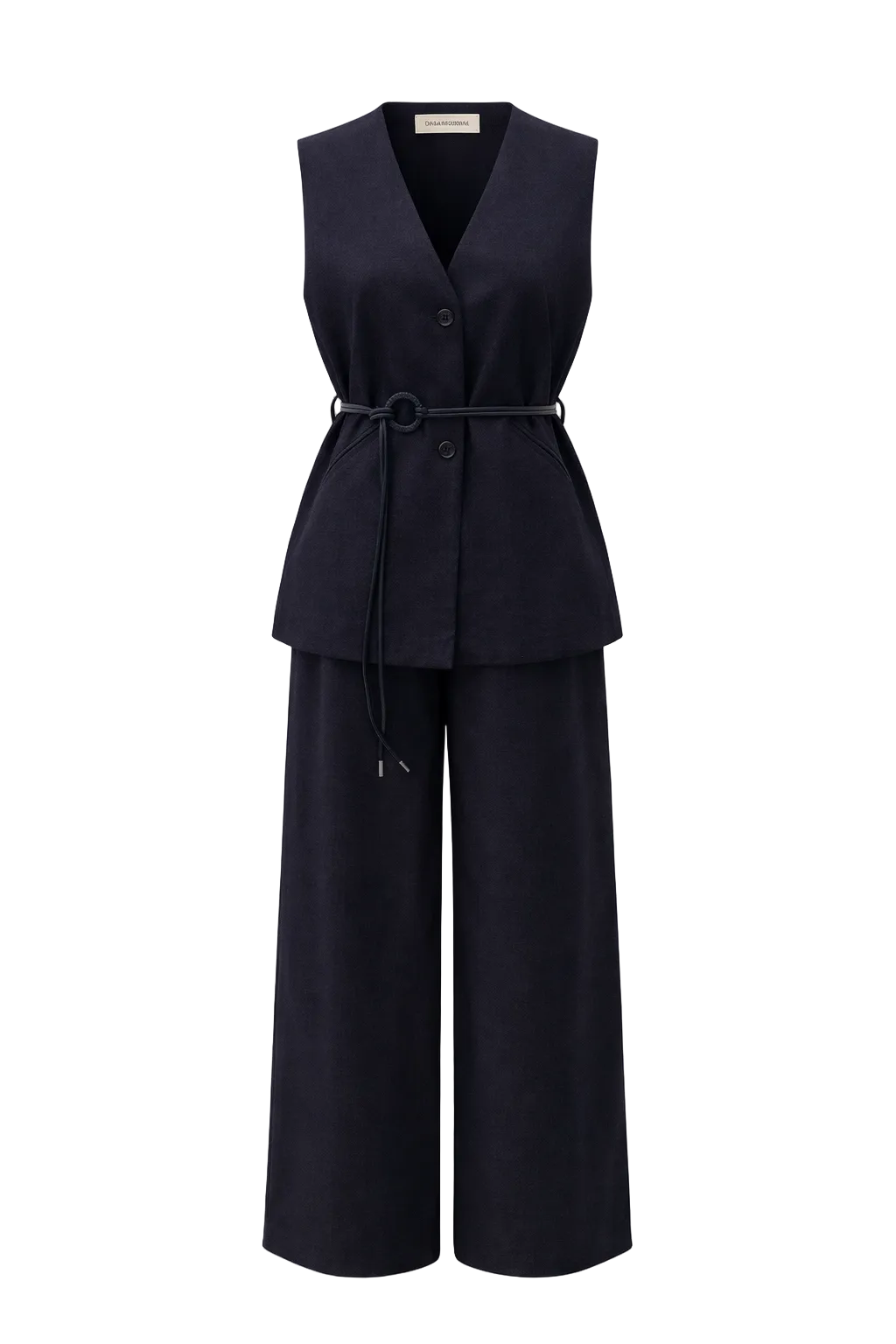 Denim Vest and Trousers Set