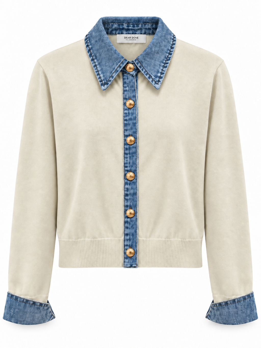 Spring Denim Knit Shirt