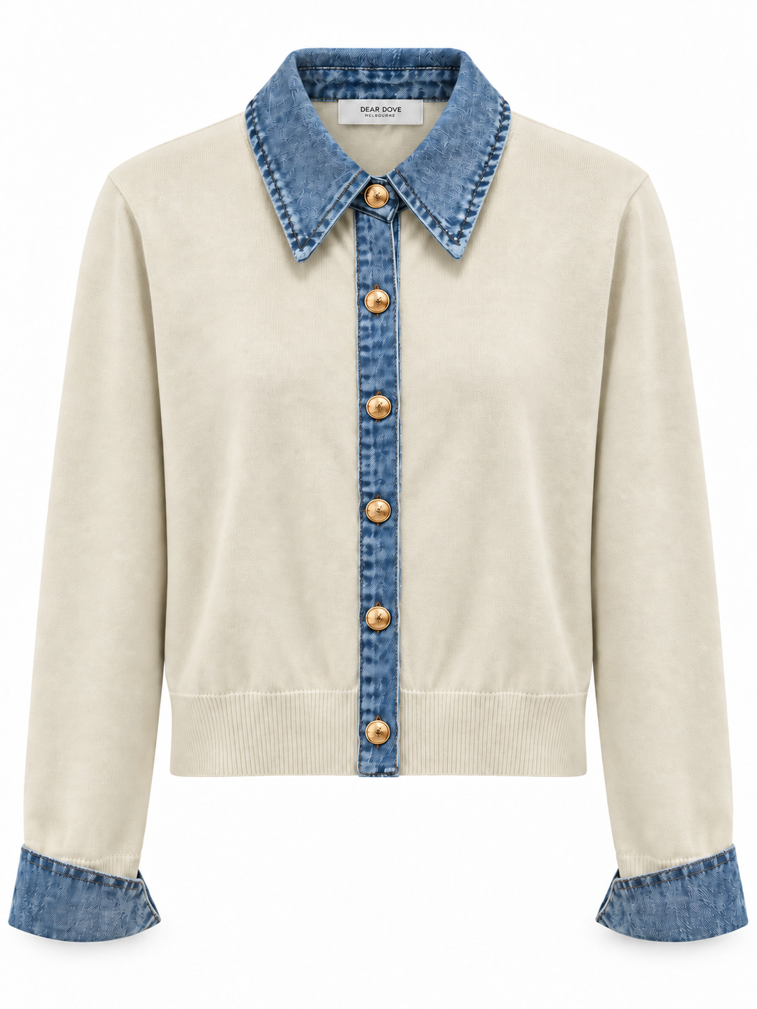 Spring Denim Knit Shirt