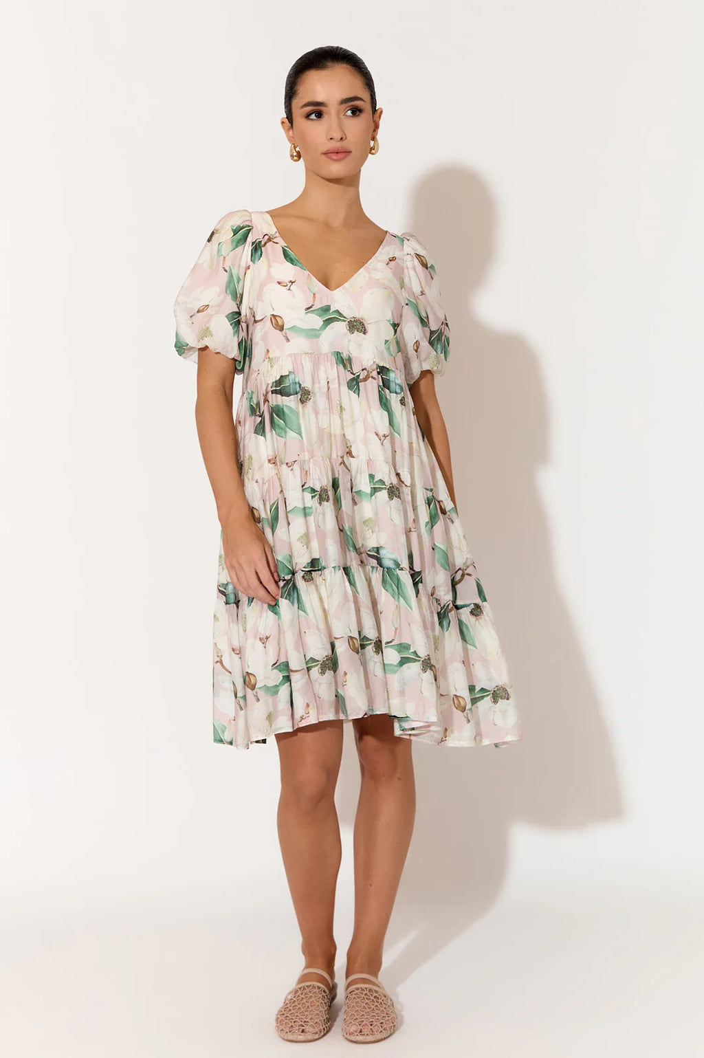 August Magnolia Print Dress