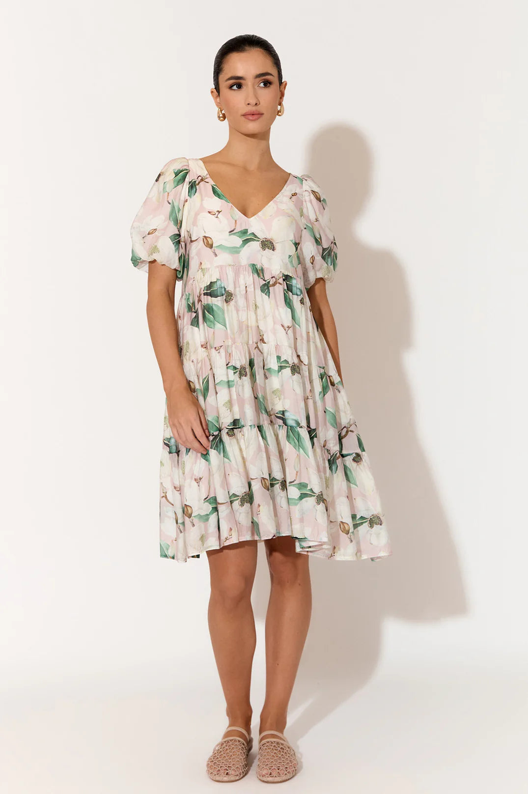 August Magnolia Print Dress