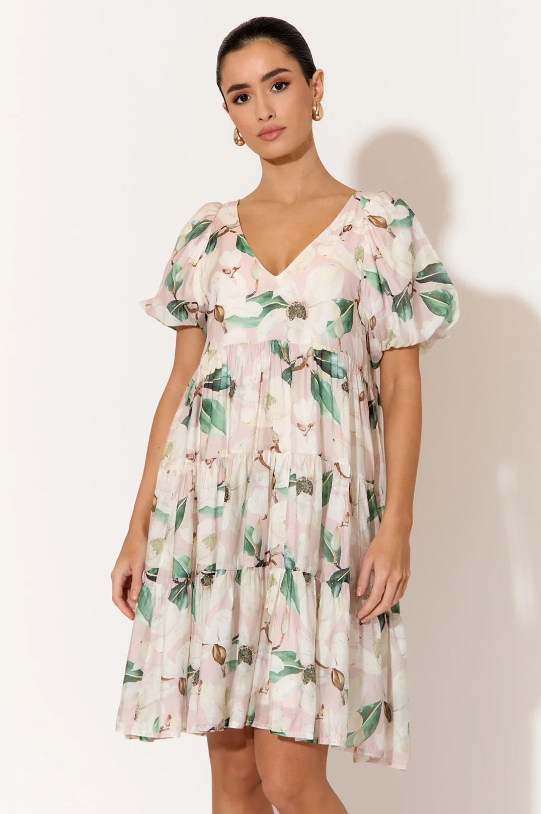 August Magnolia Print Dress