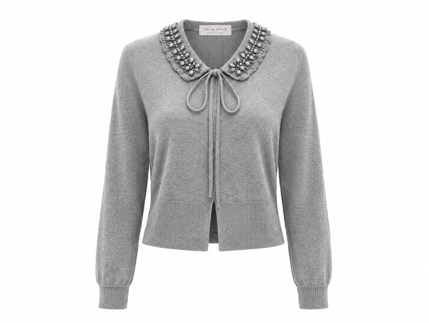 Jewel Collared Knit Top