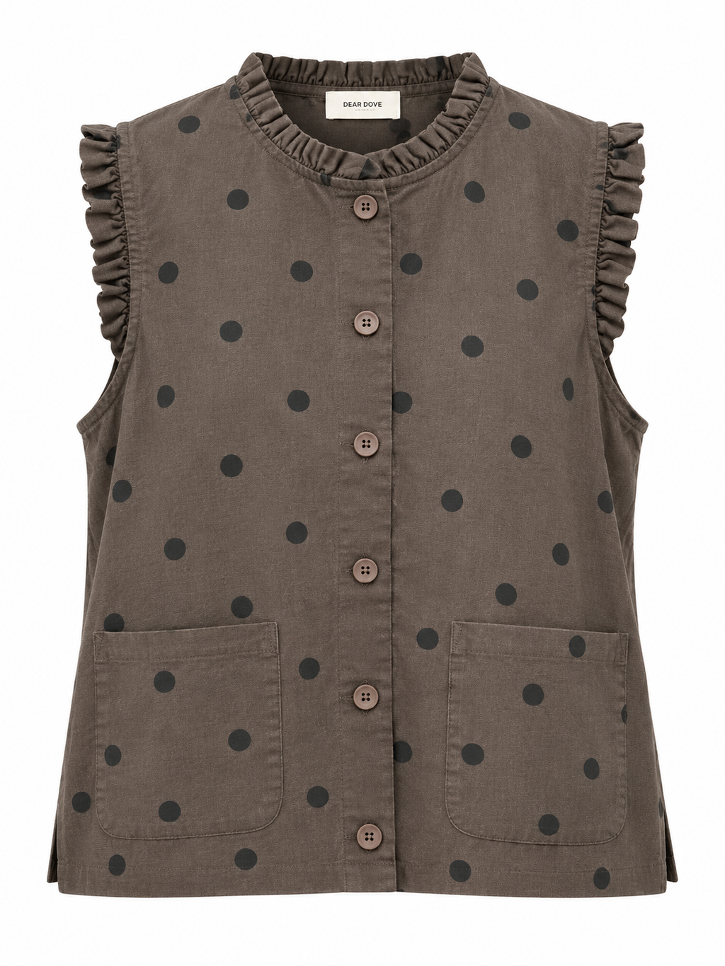 Ainslie Polkadot Linen Blouse