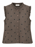 Ainslie Polkadot Linen Blouse