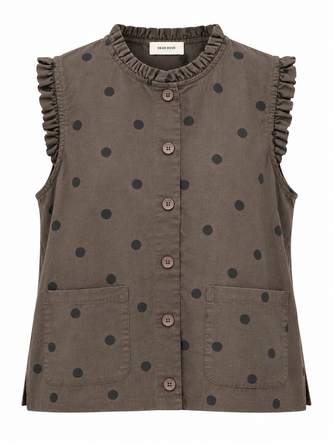 Ainslie Polkadot Linen Blouse
