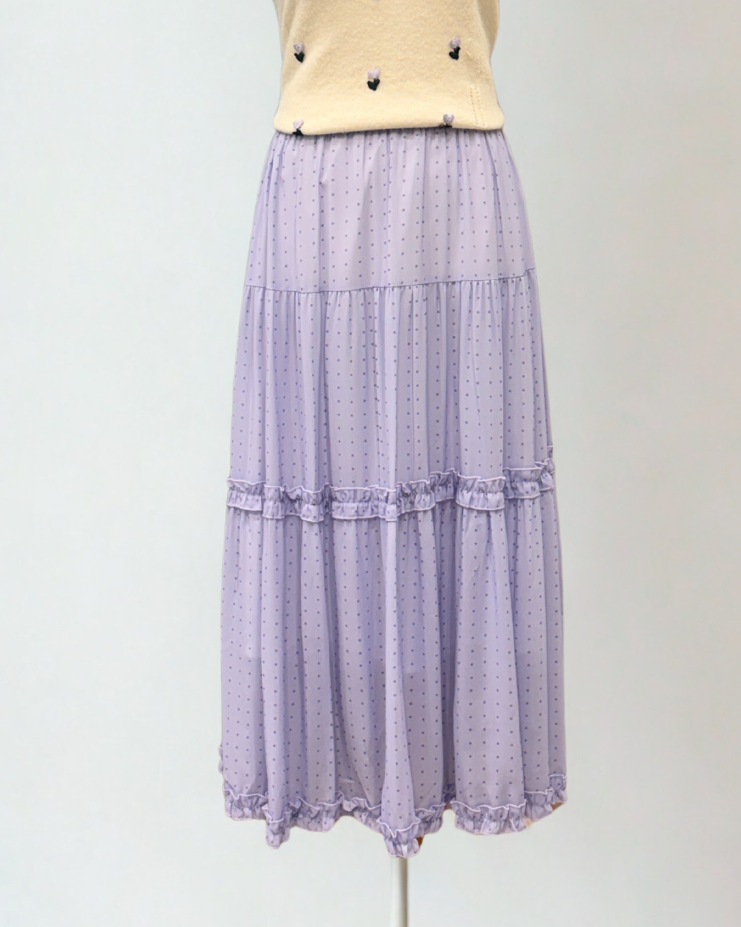 Flared Polkadot Skirt