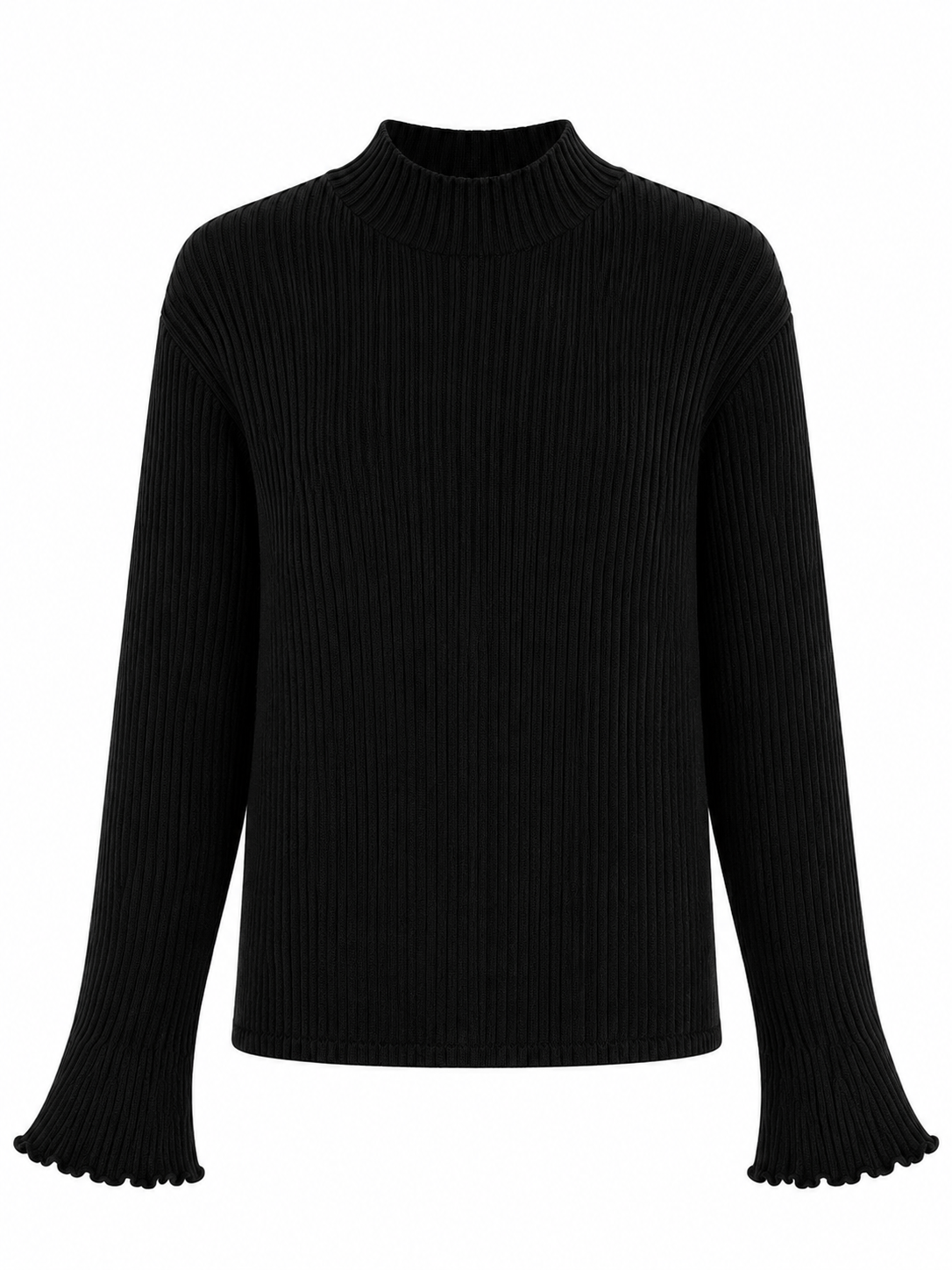 Bell Sleeve Knit Turtleneck