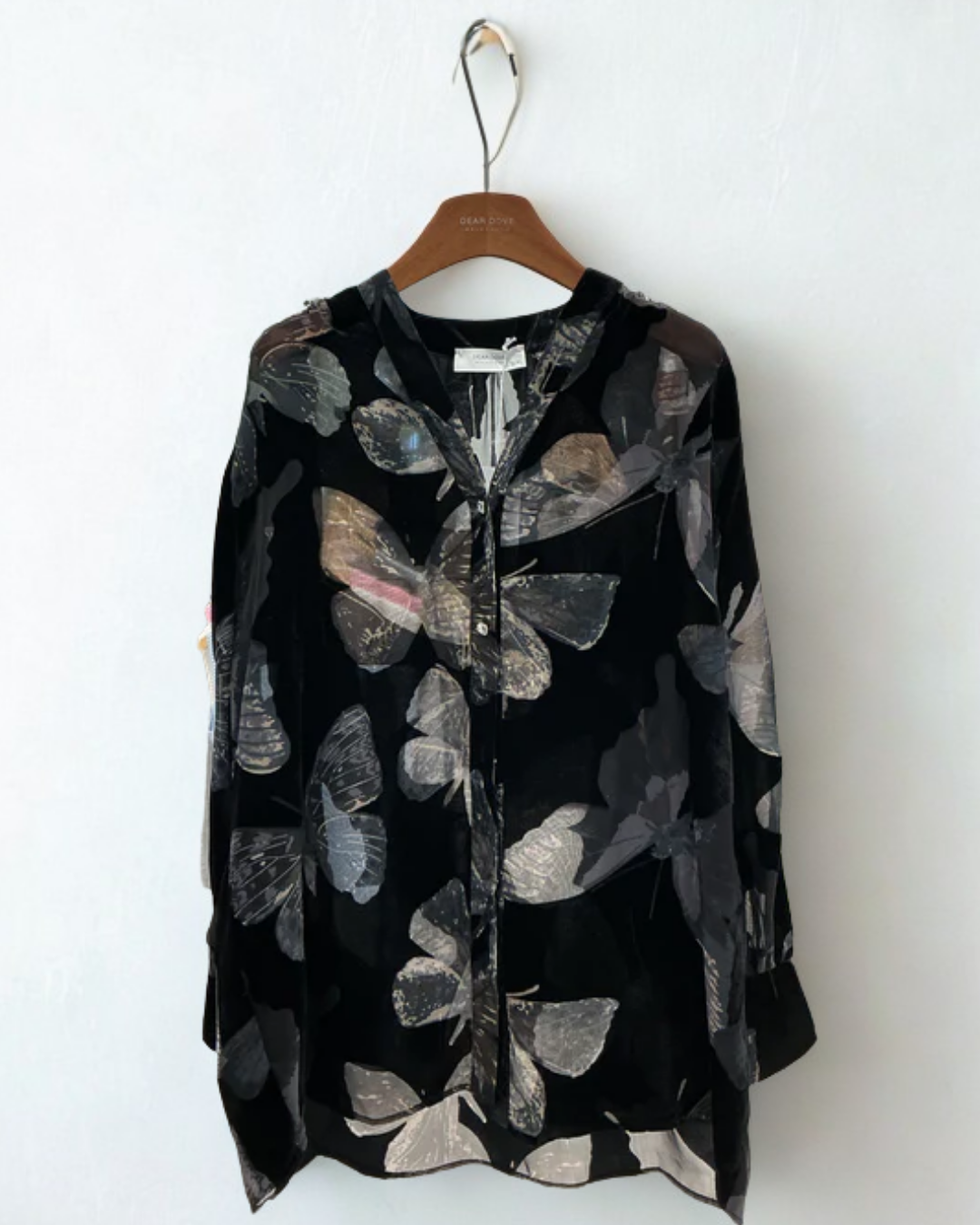 Butterfly Silk Velvet Blouse
