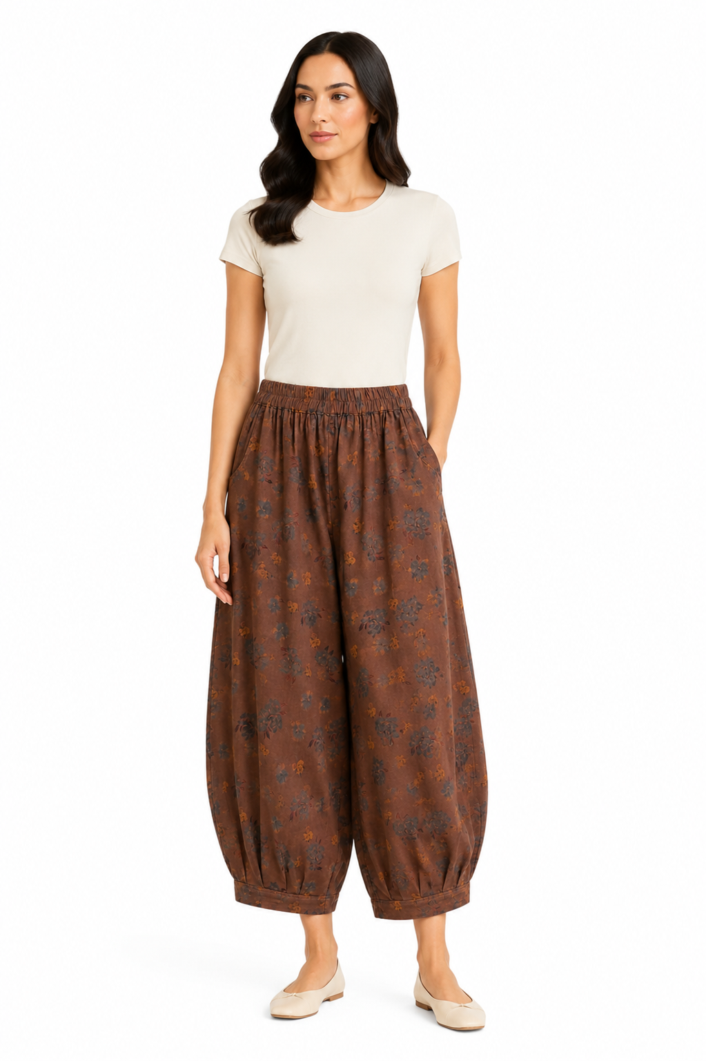 Linen Barrel Pants