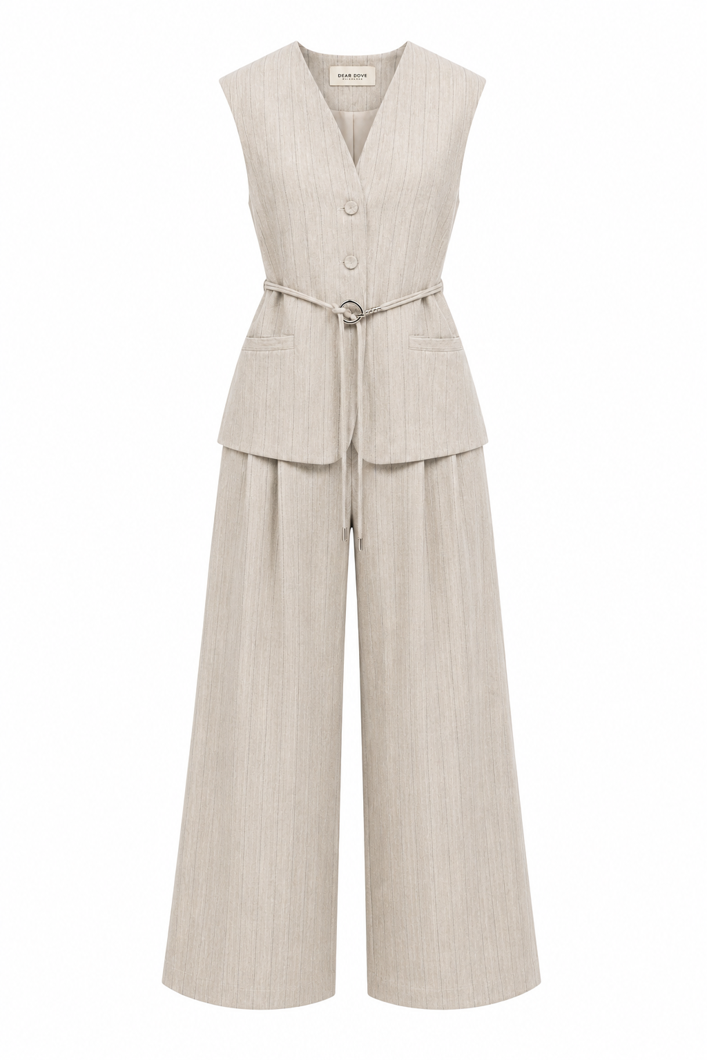 Autumn Beauty Striped Vest and Trousers Set