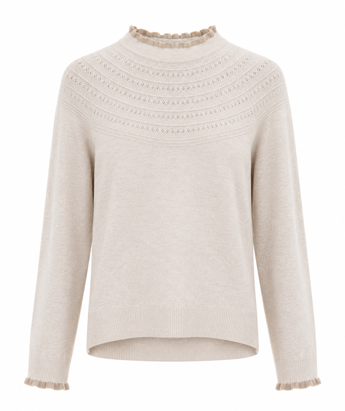 Ruffle Neck Knit Jumper