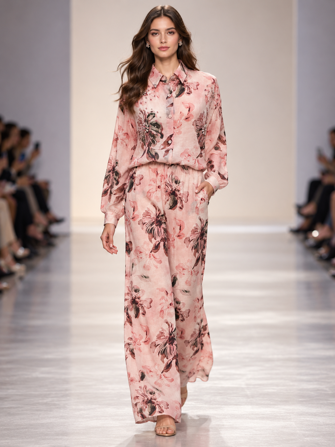 Veronica Embellished Shirt and Pants Set