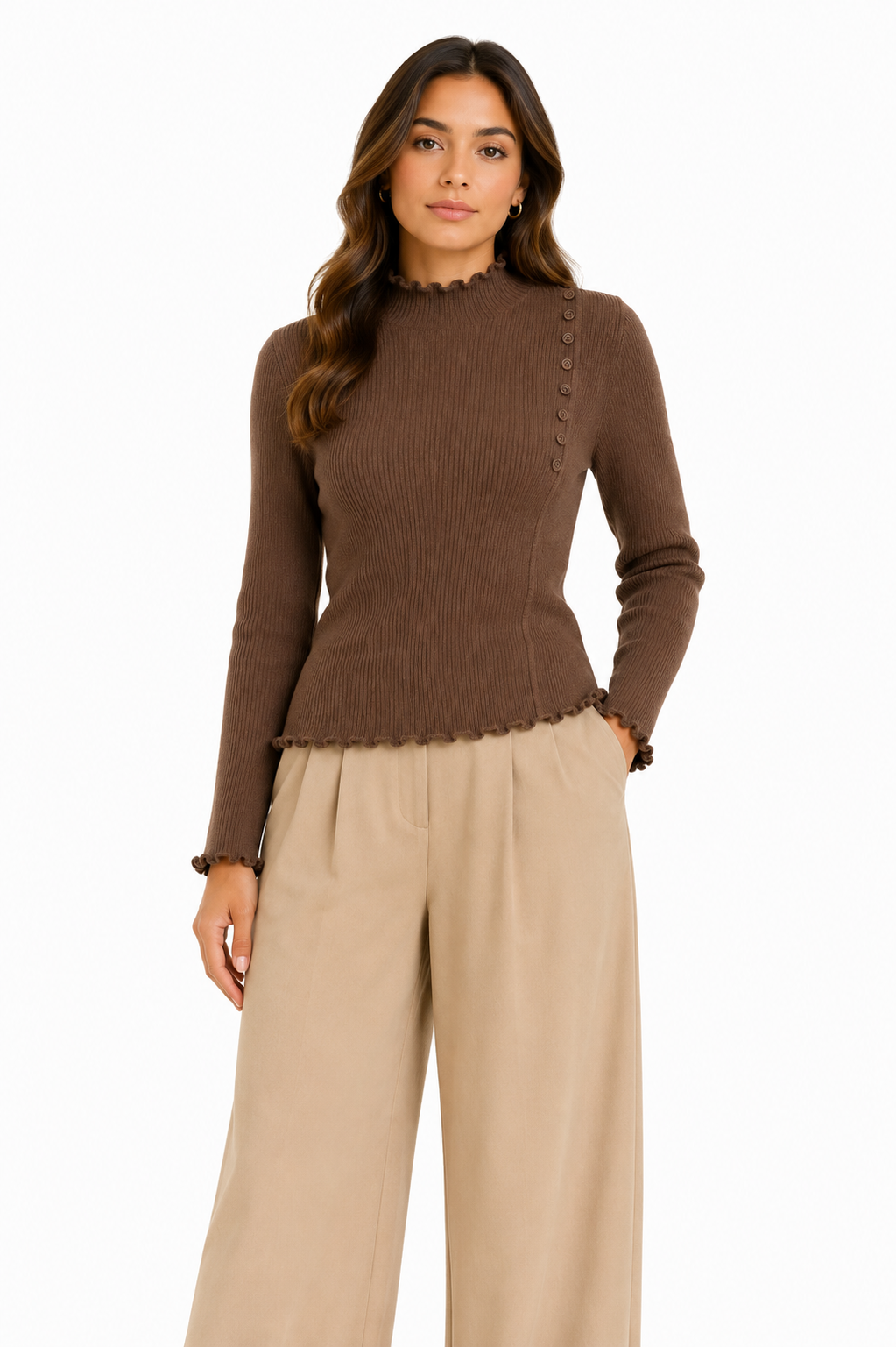 Button Up Fleece Mockneck