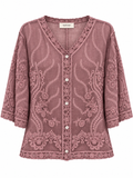 Vivian Embroidered Cotton Blouse