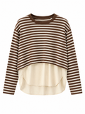 Soft Striped Cotton Sweatshirt