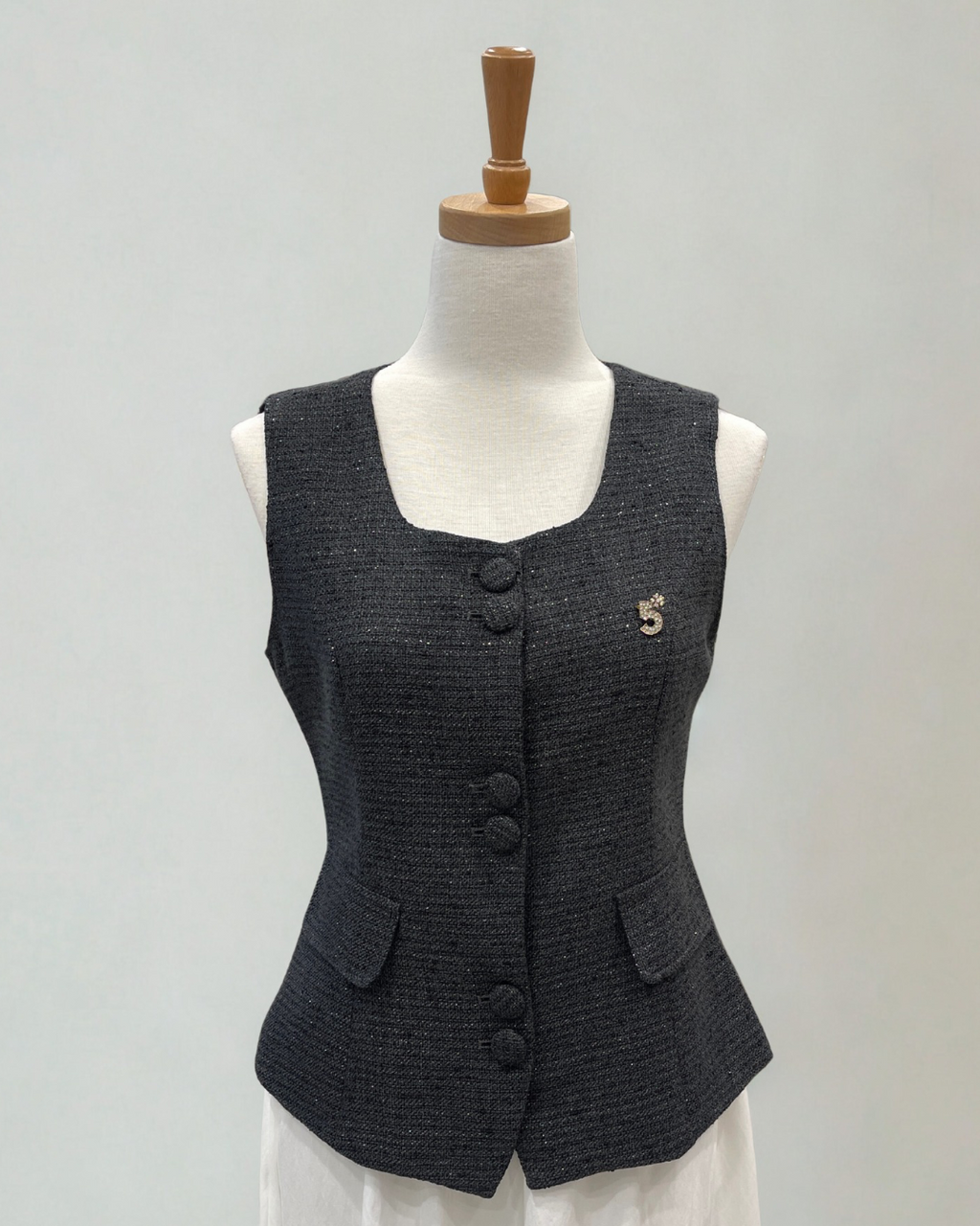 Angelina Tweed Vest