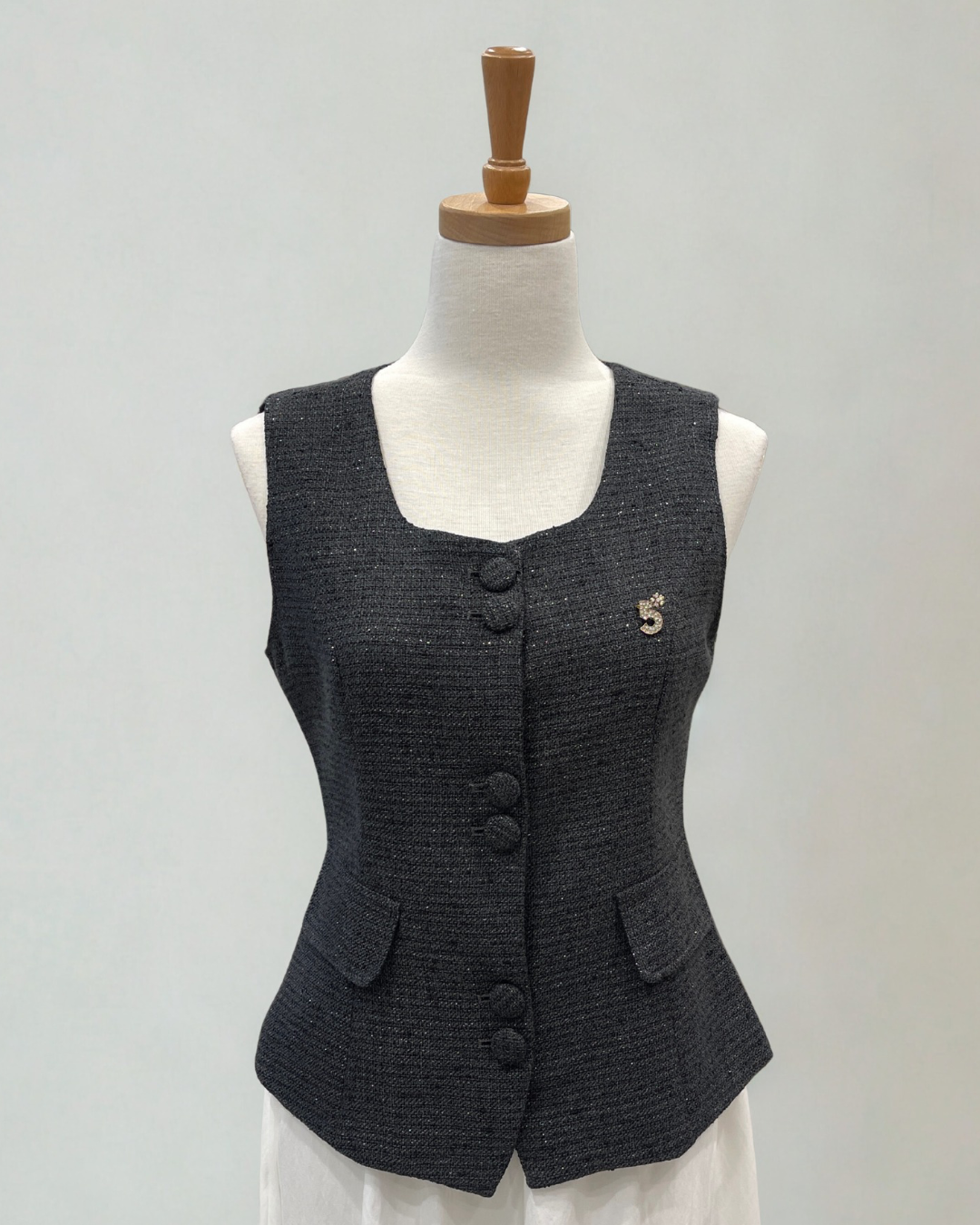 Angelina Tweed Vest