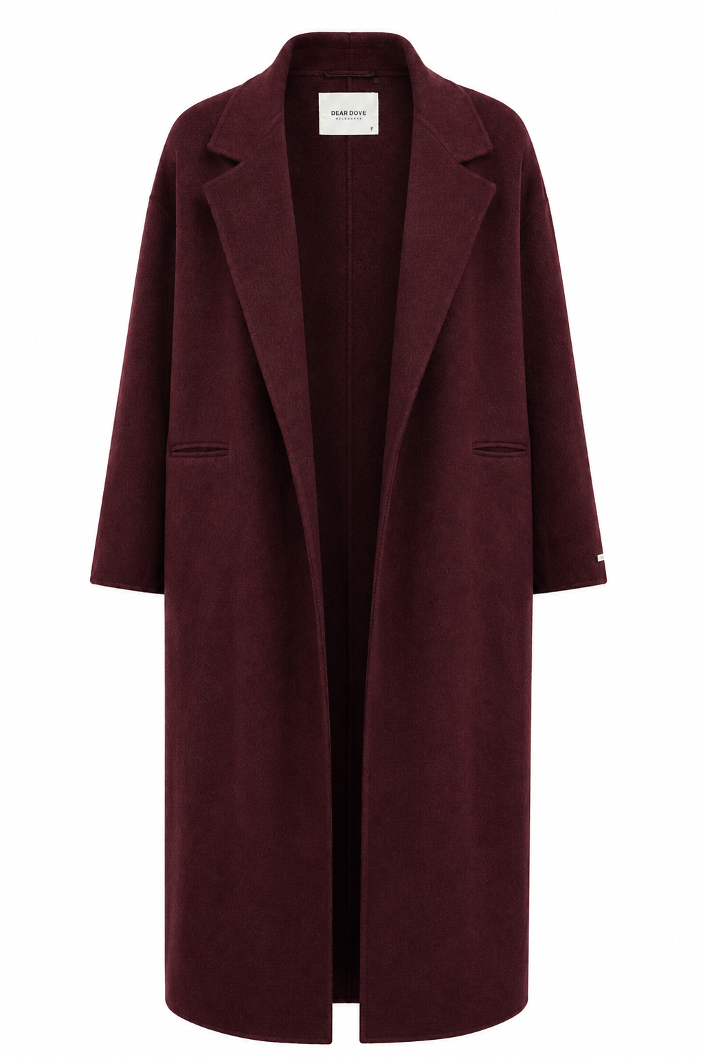Burgundy Wool Overcoat