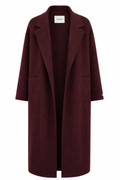 Burgundy Wool Overcoat