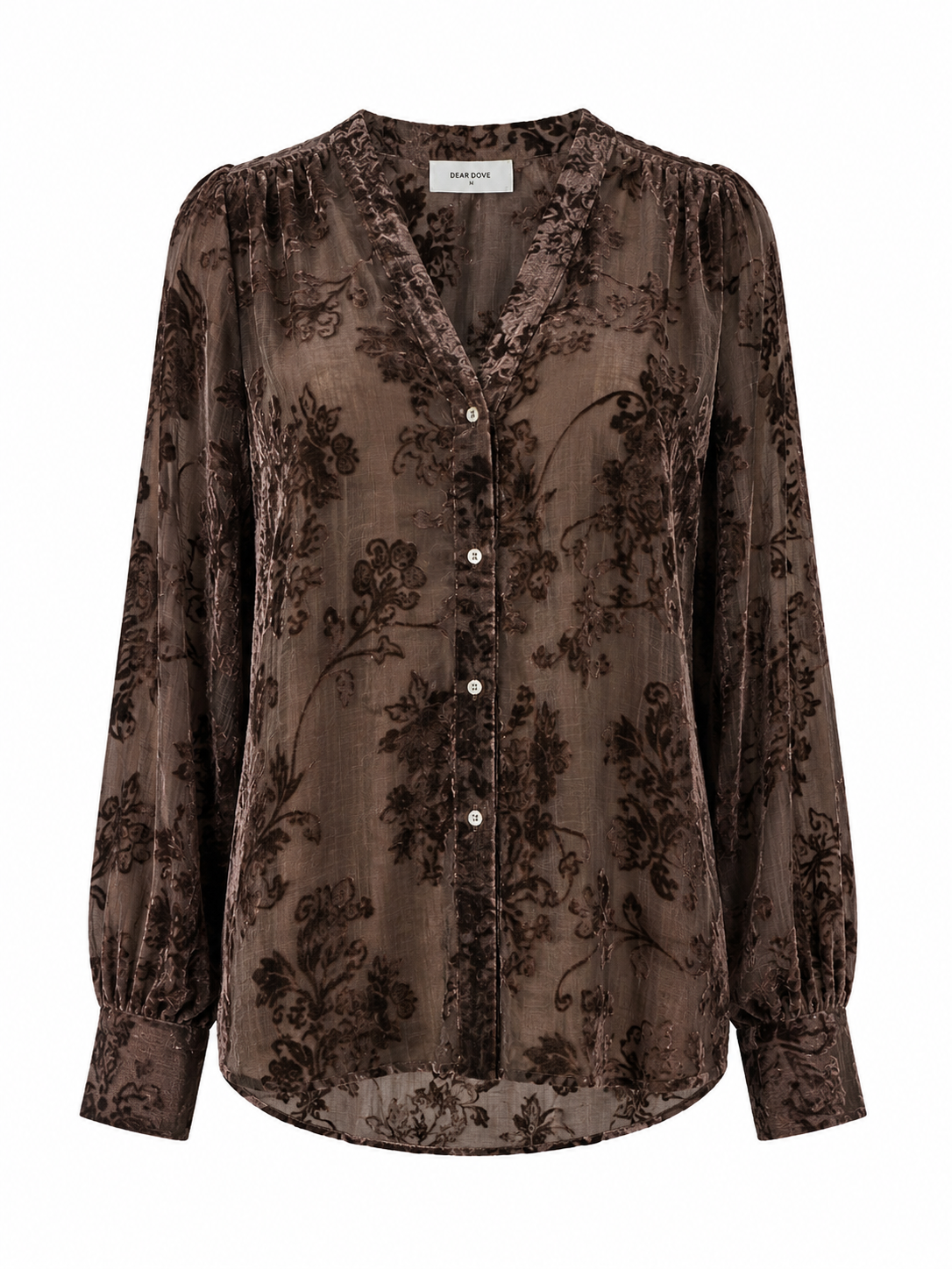 Chocolate Cut Silk Blouse
