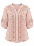 Mary Embroidered Linen Shirt