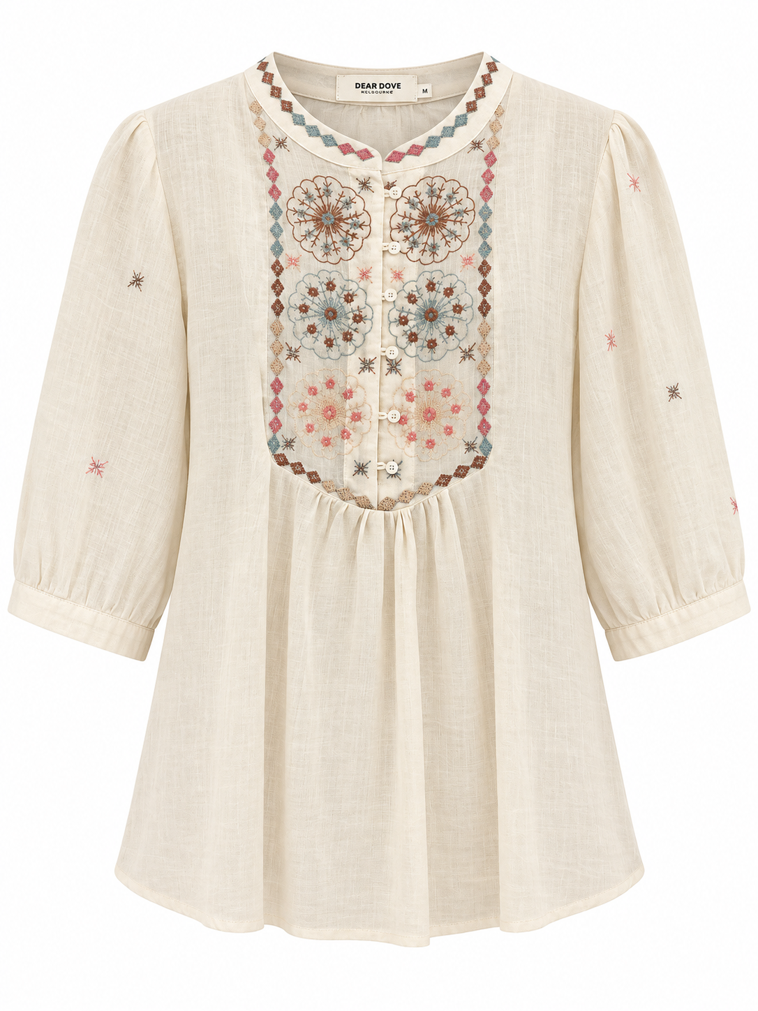 Jasmine Embroidered Linen Shirt