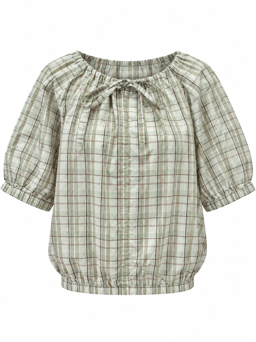 Helena Checked Cotton Blouse