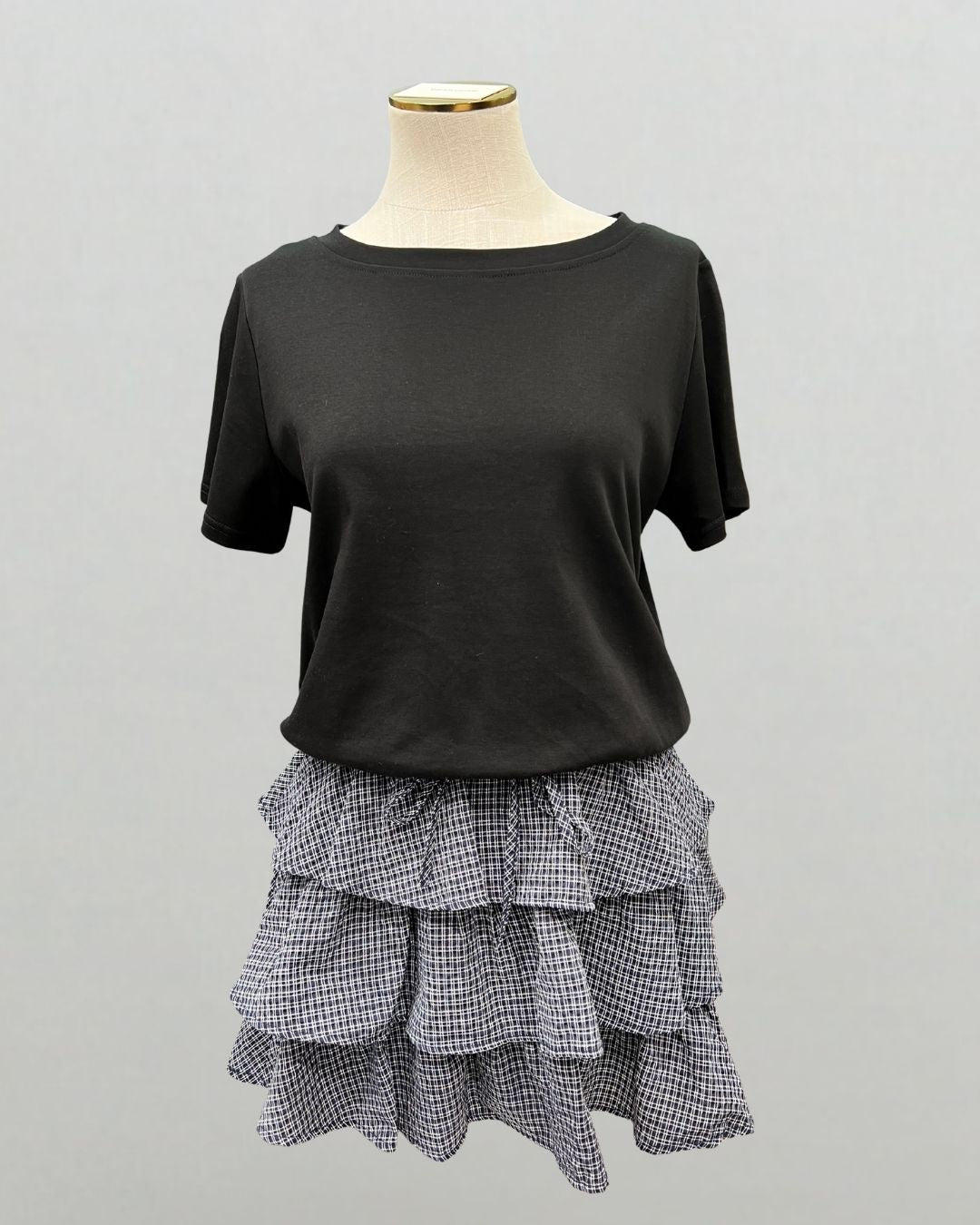 Ribbon Checked Skirt