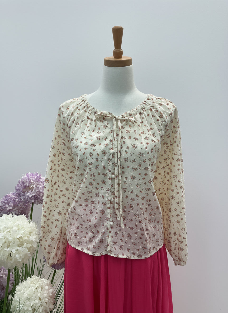 Rosella Long Sleeve Cotton Blouse