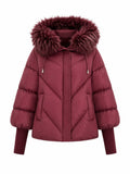 Natasha Puffer Jacket with Fur Hood