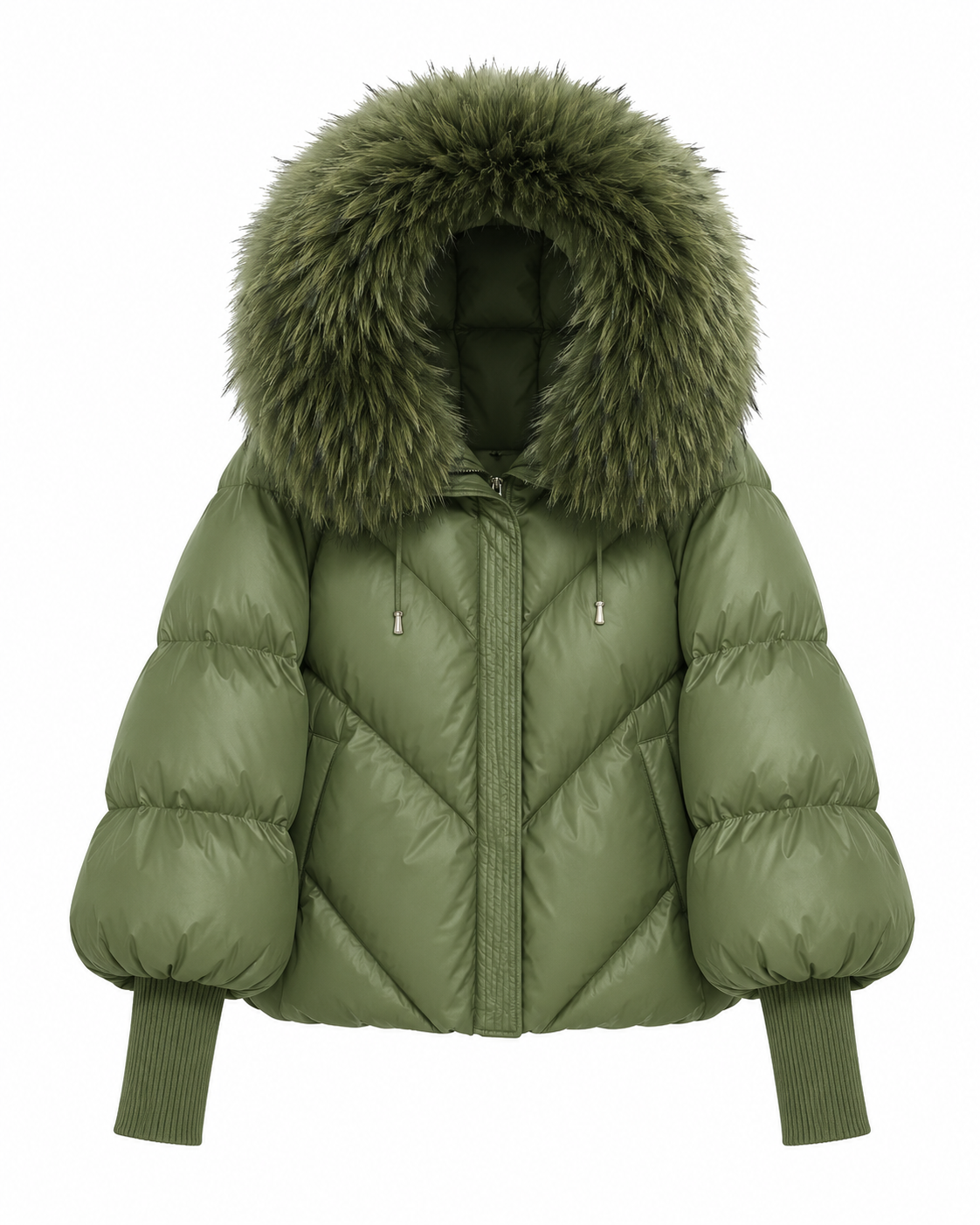 Natasha Puffer Jacket with Fur Hood