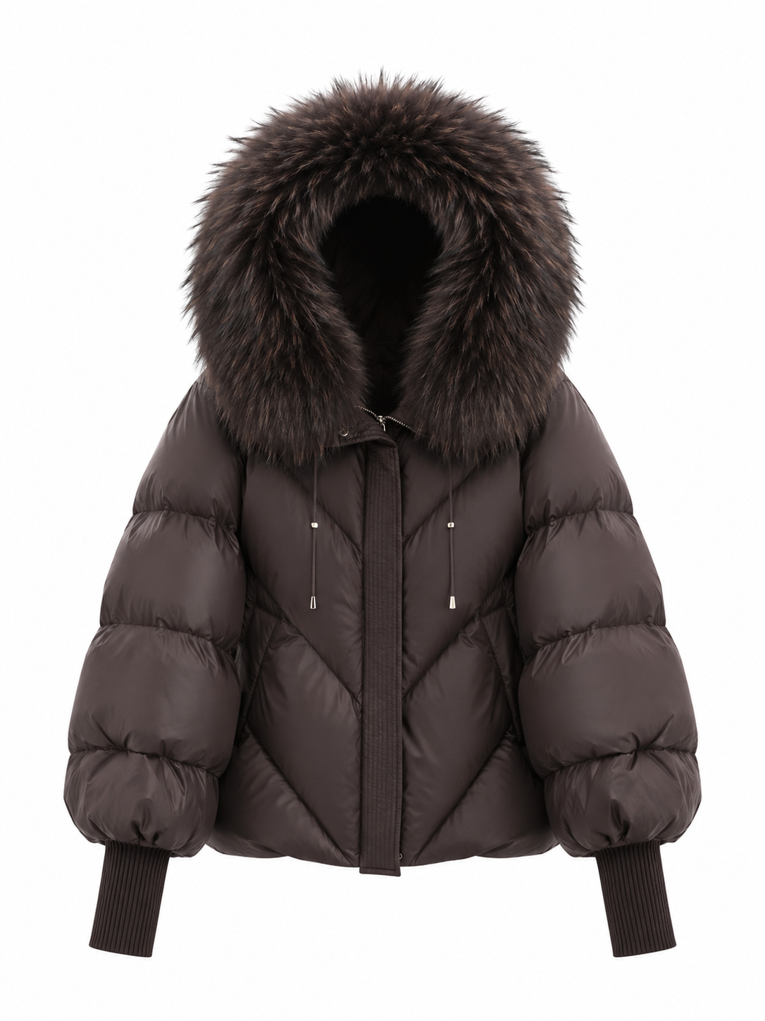 Natasha Puffer Jacket with Fur Hood