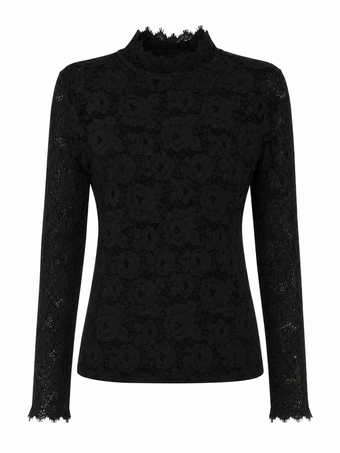 Rose Lace Turtleneck