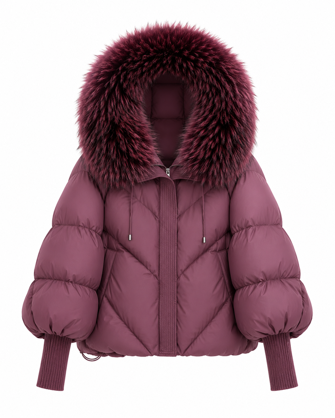 Natasha Puffer Jacket with Fur Hood